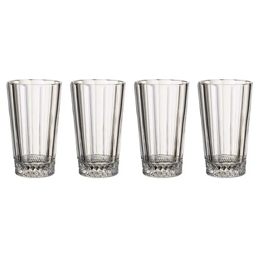 4 Vasos alargados para beber Opera, transparente Villeroy & Boch