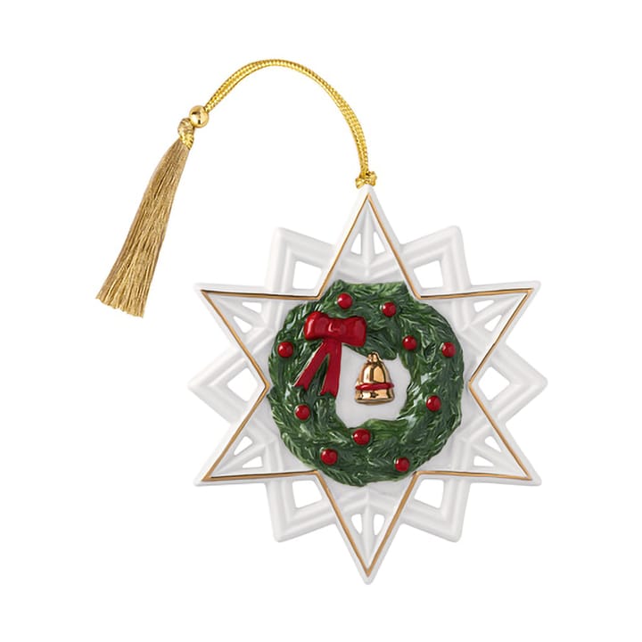 Adorno navideño, estrella Christmas Classics - Blanco-verde - Villeroy & Boch