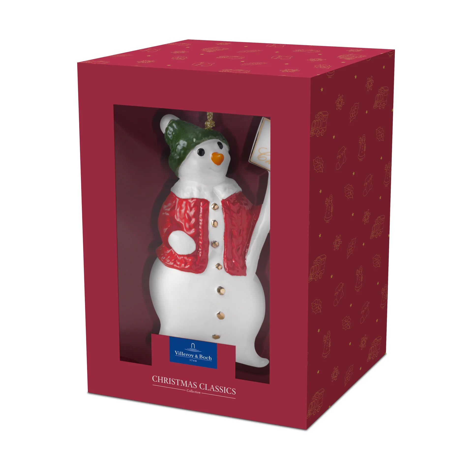 Adorno navideño, muñeco de nieve Christmas Classics, Blanco Villeroy & Boch