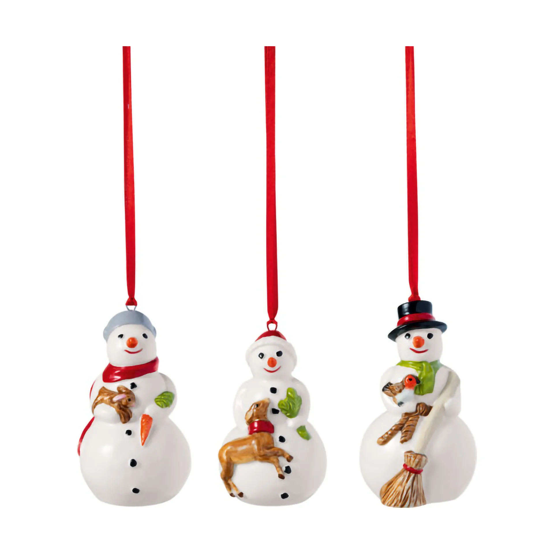 Adornos navideños Nostalgic muñecos de nieve, 3-pack, Blanco Villeroy & Boch