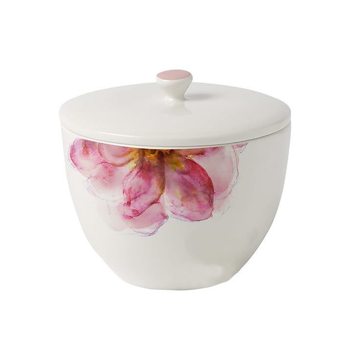 Bote de té con tapa Rose Garden Ø13,5 cm - Blanco - Villeroy & Boch