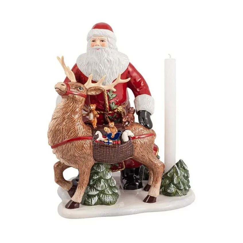 Candelabro Christmas Toys Memory 35 cm, Papá Noel con renos Villeroy & Boch