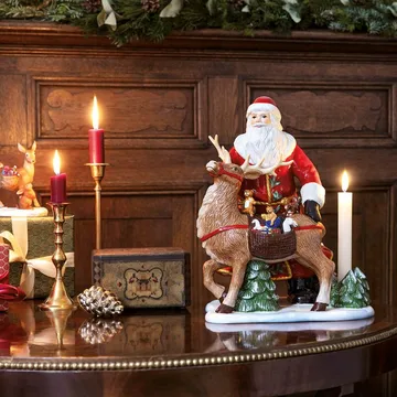 Candelabro Christmas Toys Memory 35 cm - Papá Noel con renos - Villeroy & Boch