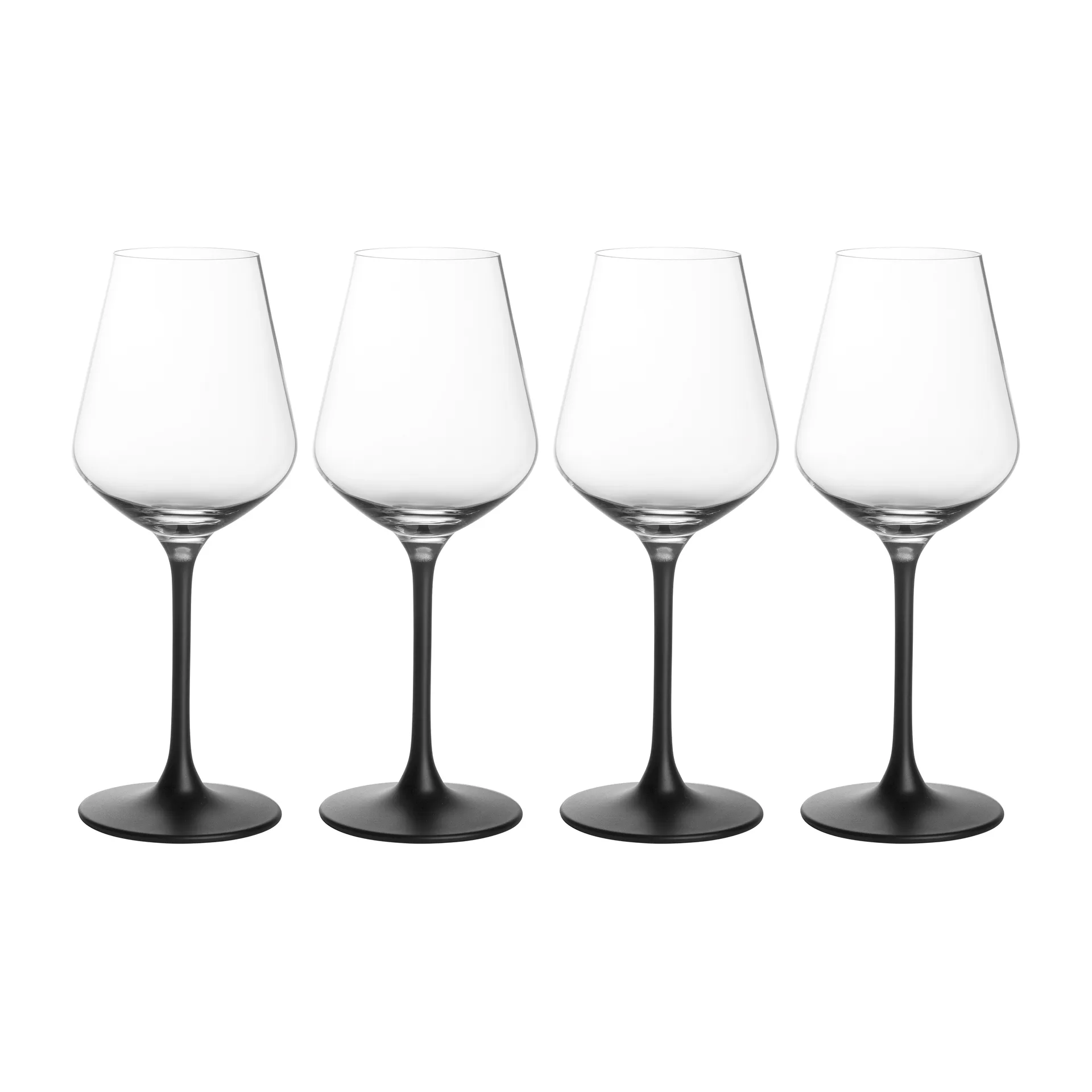Copas de vino tinto Manufacture Rock 47 cl, 4-pack, transparente-negro Villeroy & Boch