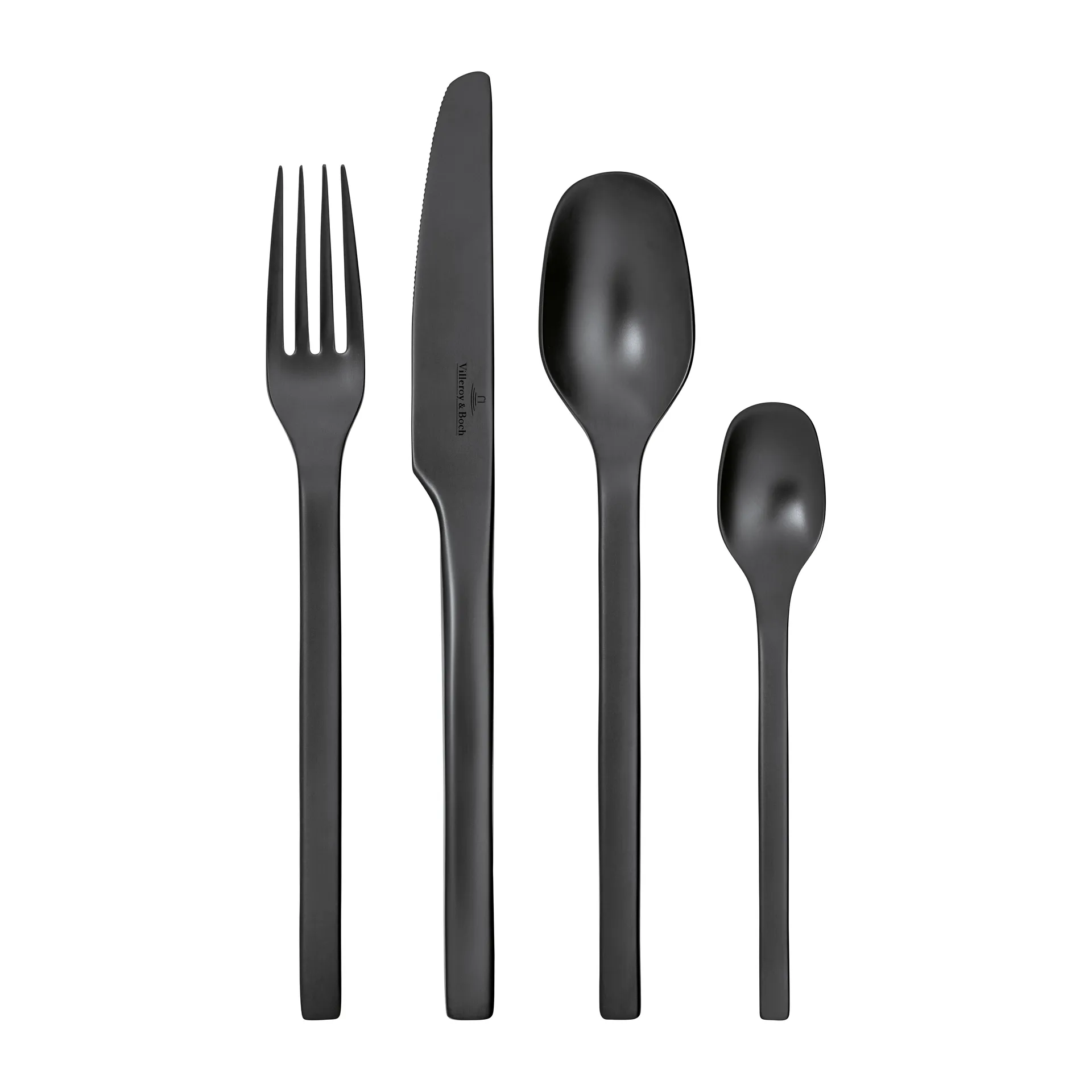 Cubertería Manufacture Rock 16 piezas, negro Villeroy & Boch