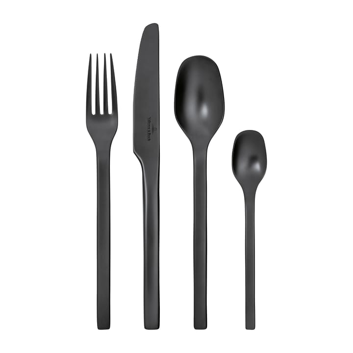 Cubertería Manufacture Rock 16 piezas, negro Villeroy & Boch