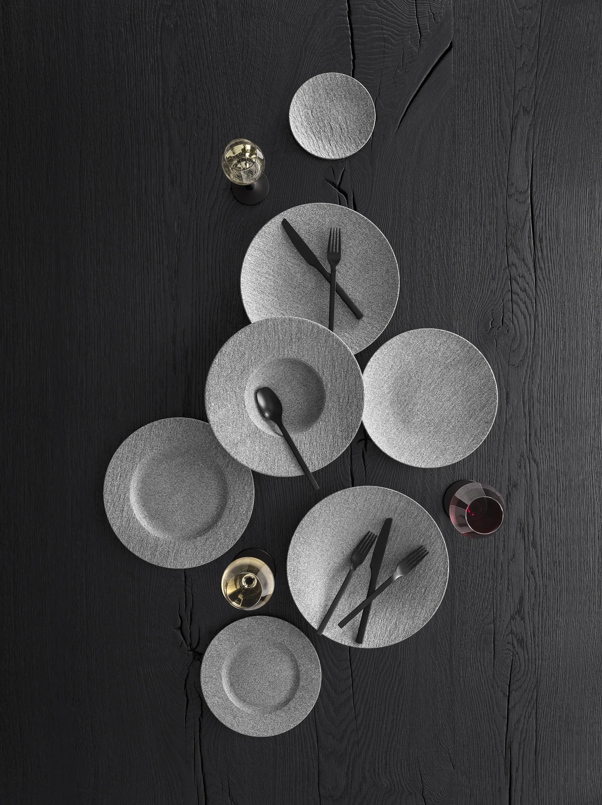 Cubertería Manufacture Rock 16 piezas, negro Villeroy & Boch