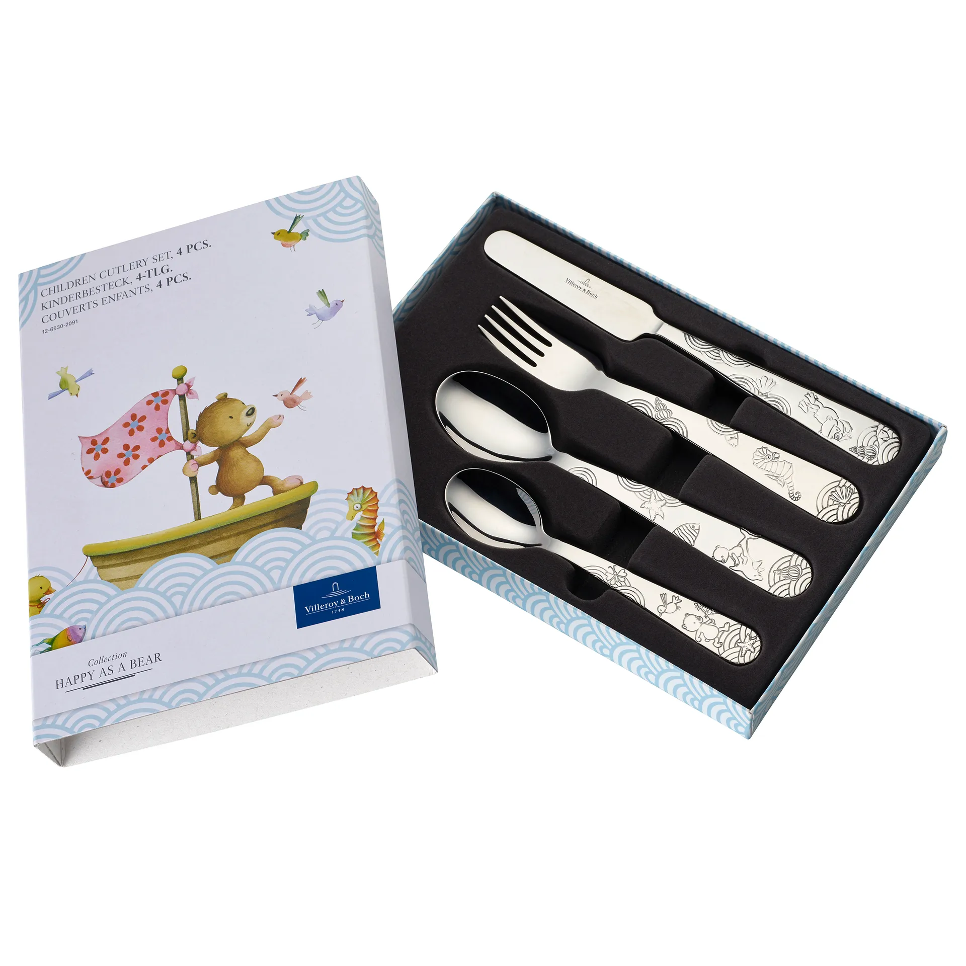Cubiertos infantiles Happy as a Bear 4 piezas, acero inoxidable Villeroy & Boch