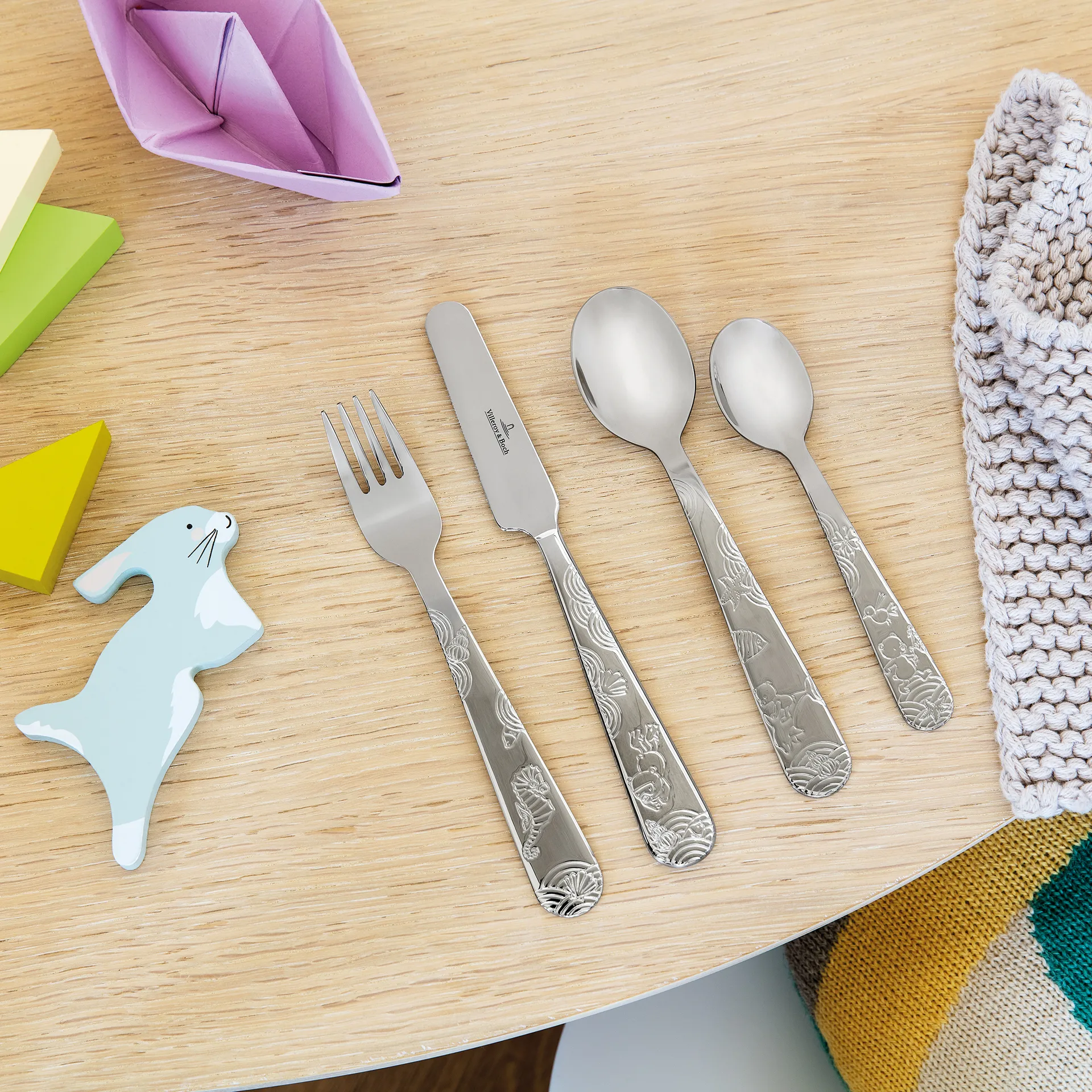 Cubiertos infantiles Happy as a Bear 4 piezas, acero inoxidable Villeroy & Boch