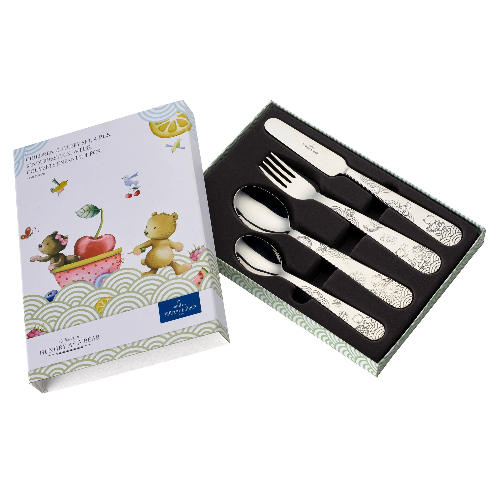Cubiertos infantiles Hungry as a Bear 4 piezas, acero inoxidable Villeroy & Boch