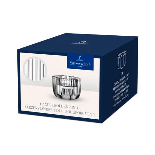 Fleur portavelas 2 en 1, Transparente, Ø6,3 cm Villeroy & Boch