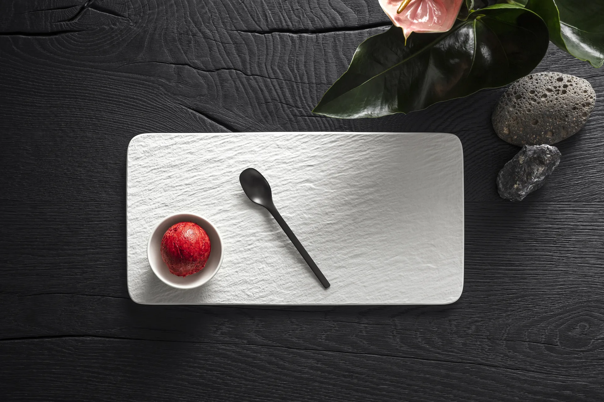 Fuente de servir Manufacture Rock 18x35 cm, Blanc Villeroy & Boch