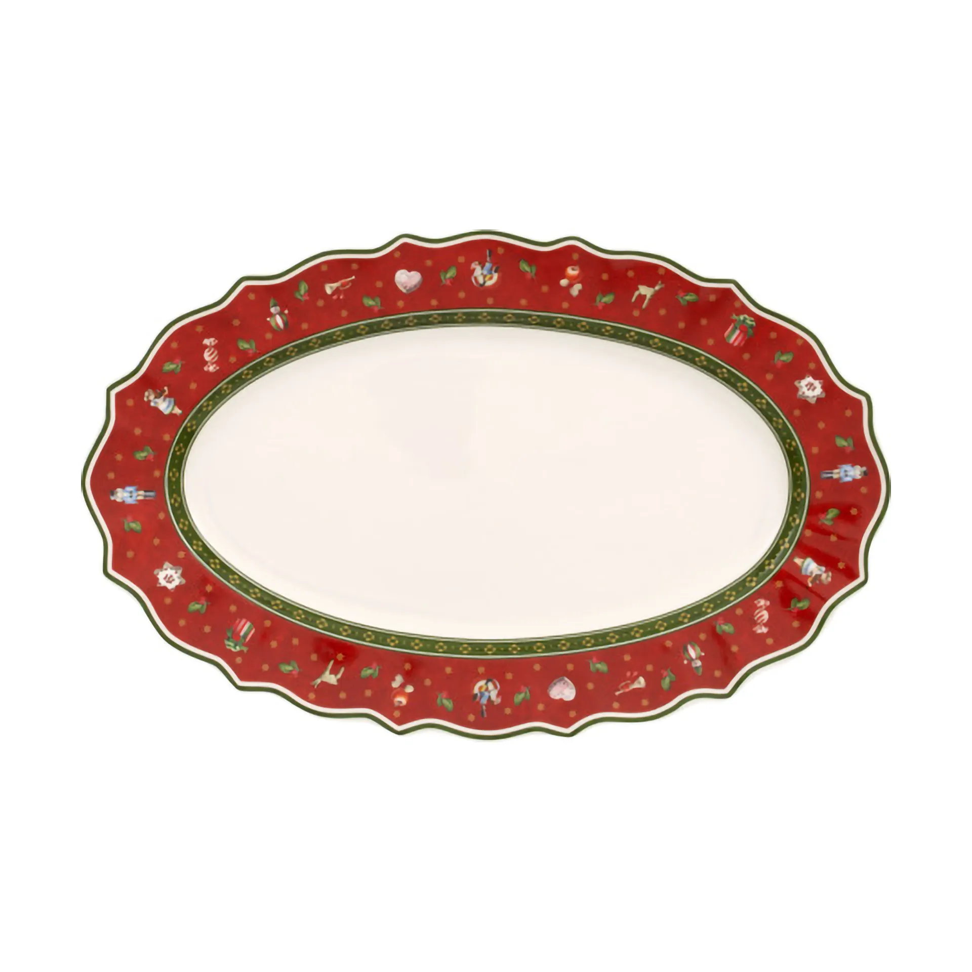 Fuente de servir Toy's Delight M, 23,5x38 cm, Blanco-rojo Villeroy & Boch