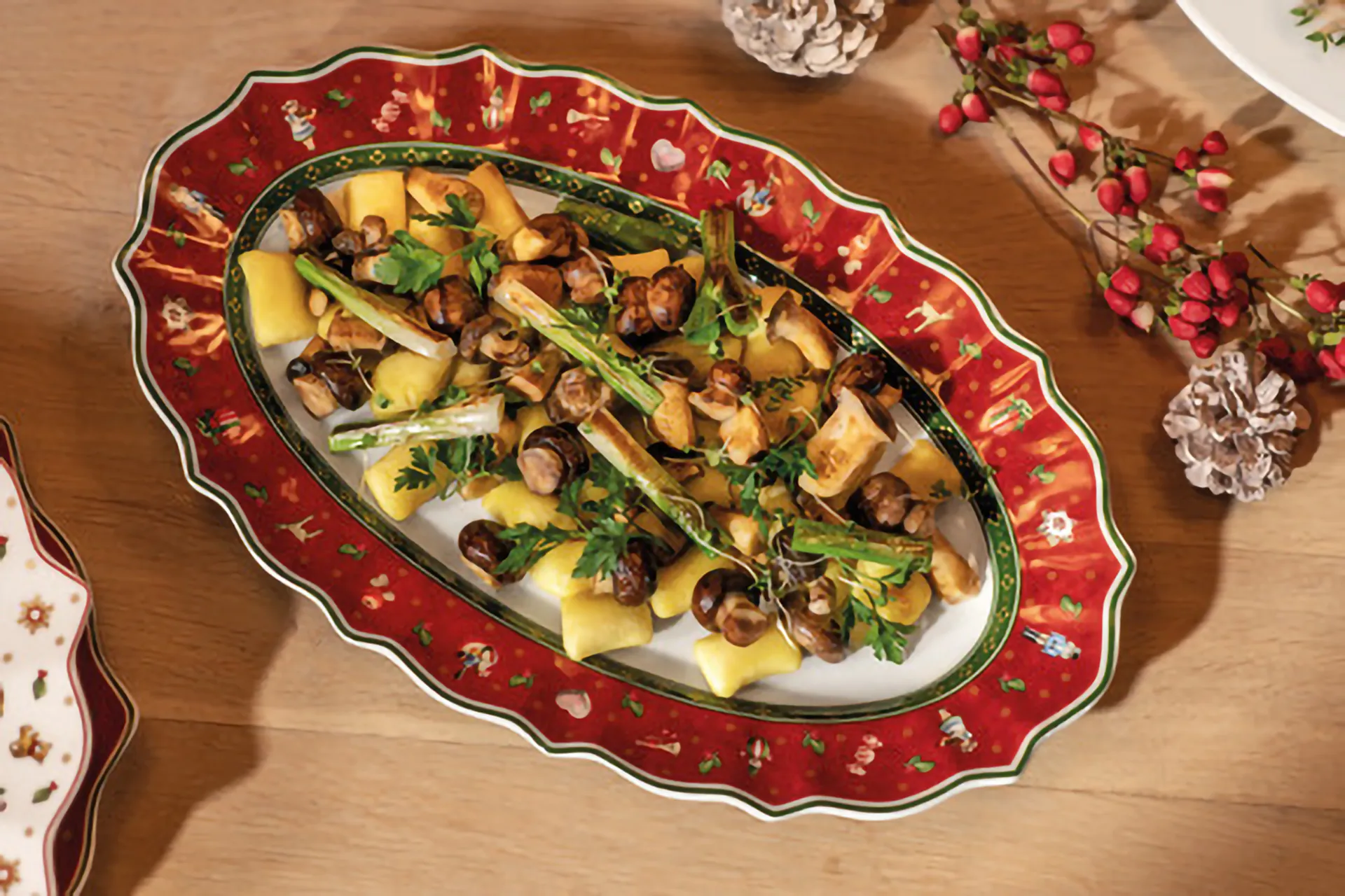 Fuente de servir Toy's Delight M, 23,5x38 cm, Blanco-rojo Villeroy & Boch