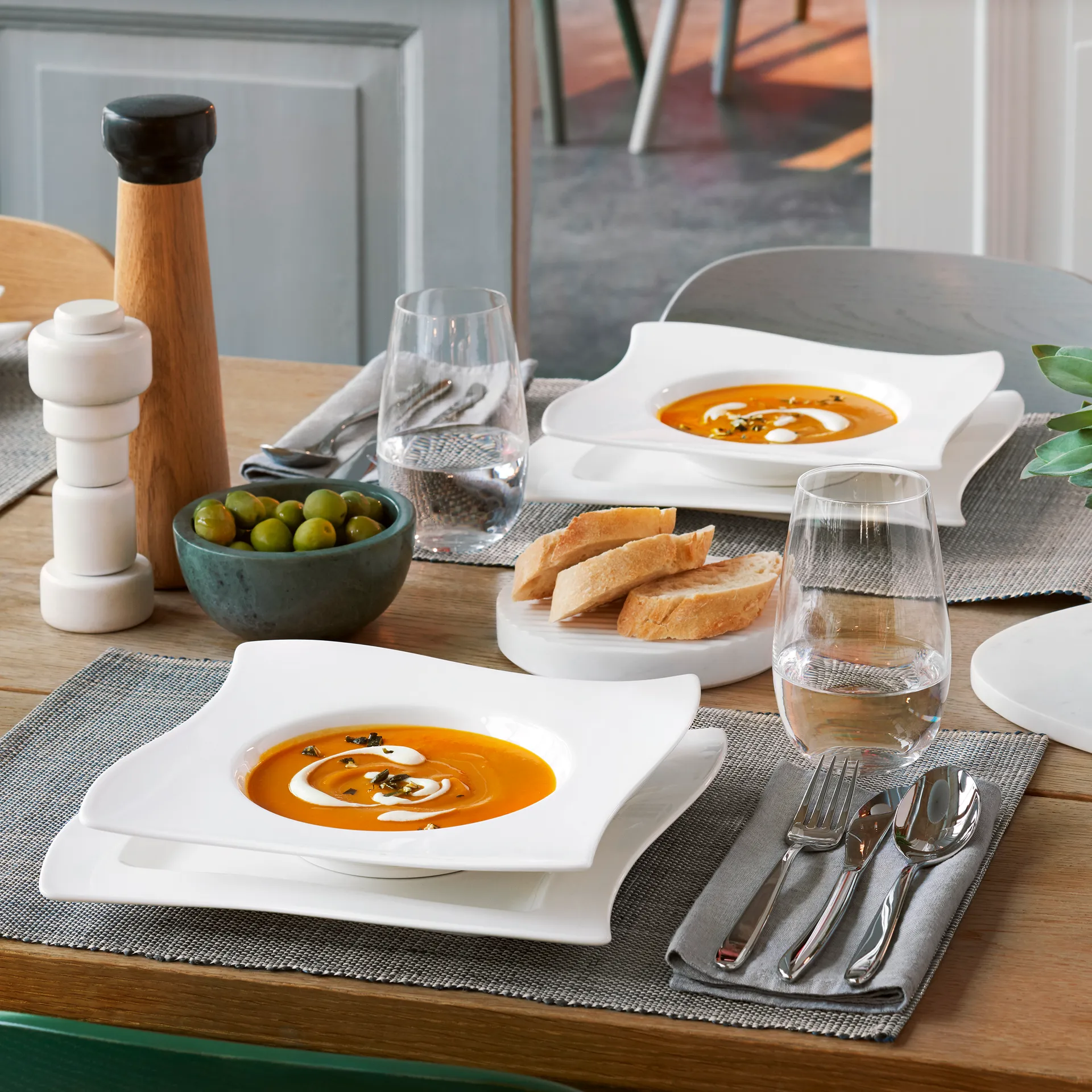 Fuente para servir NewWave 34x34cm, Blanco Villeroy & Boch