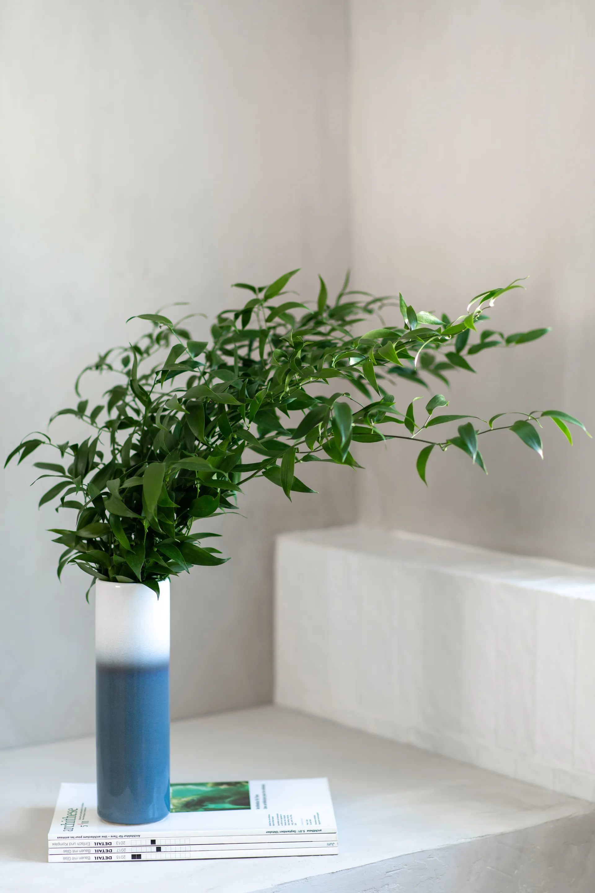 Jarrón Lave Home cylinder 25 cm, azul-blanco Villeroy & Boch