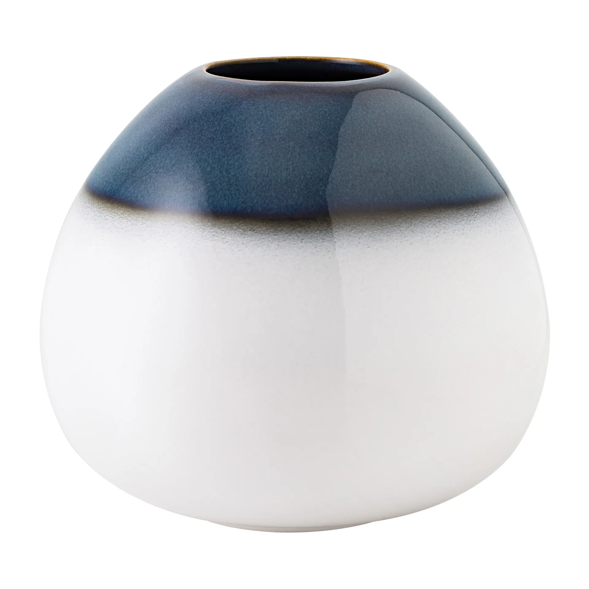 Jarrón Lave Home egg-shaped 13 cm, azul-blanco Villeroy & Boch
