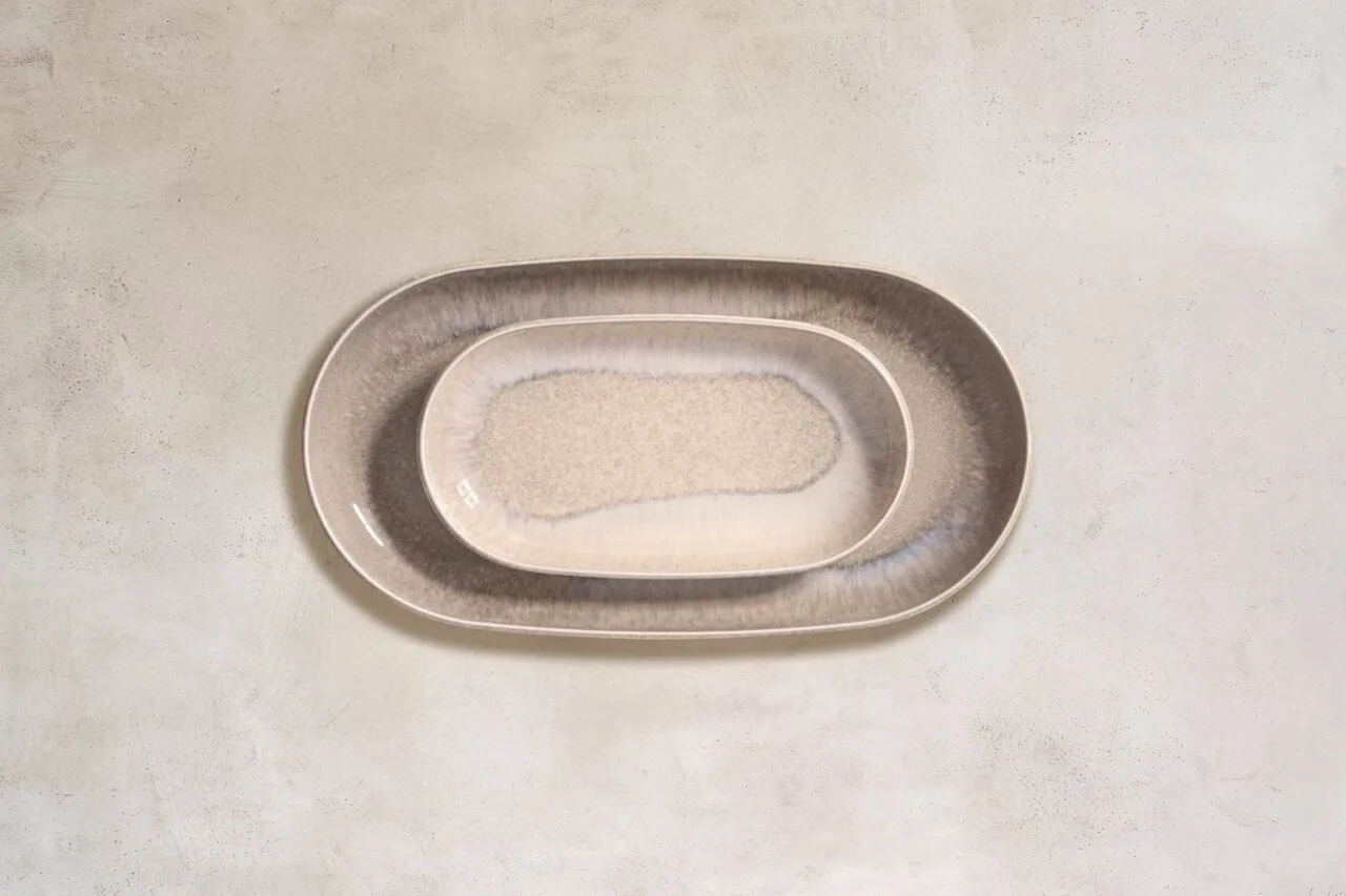 Perlemor Sand fuente para servir, Beige, 34x20 cm Villeroy & Boch