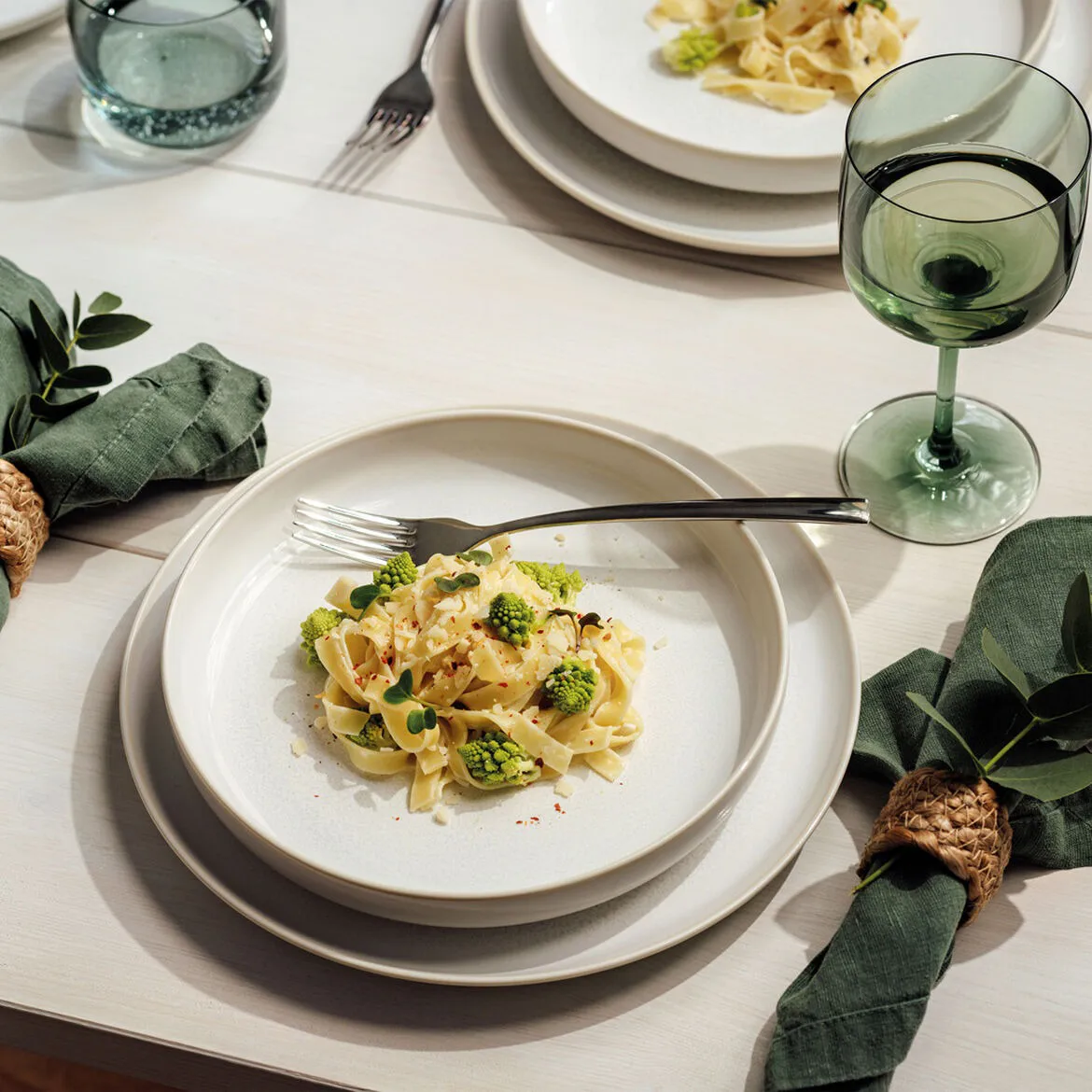 Plato hondo Crafted cotton Ø21,5 cm, Blanco Villeroy & Boch