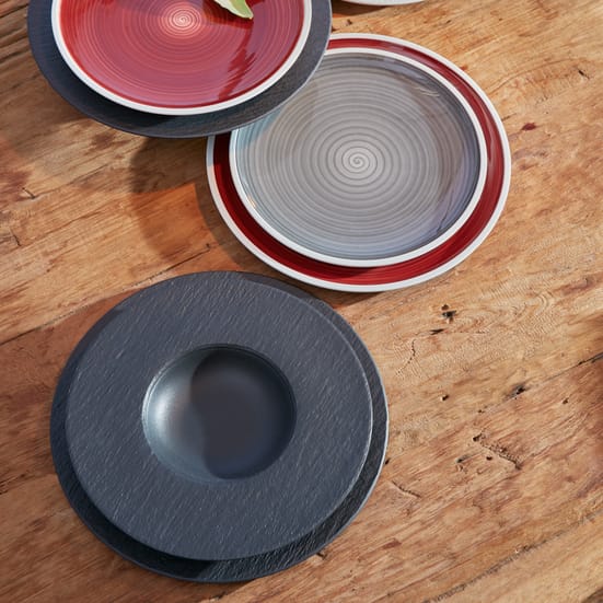 Plato hondo Manufacture Rock Ø28 cm, negro Villeroy & Boch