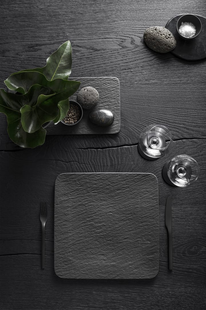 Plato Manufacture Rock 32x32 cm, negro Villeroy & Boch