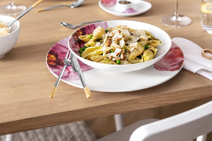 Plato para pasta Rose Garden Ø24 cm, Blanco-rojo Villeroy & Boch