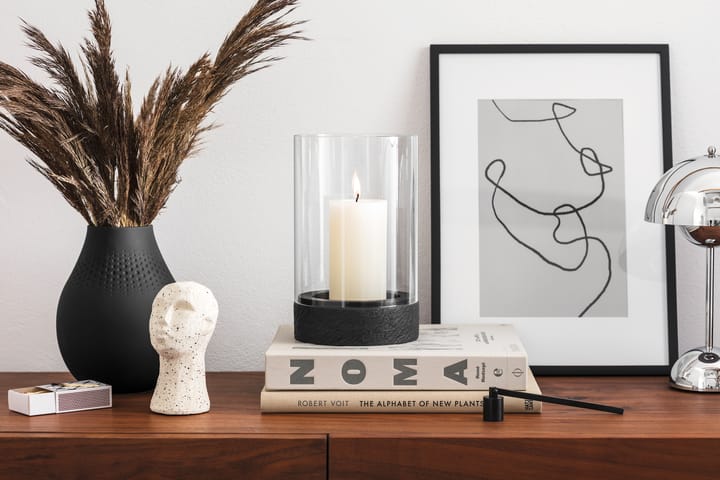 Portavelas Manufacture Rock Home Hurricane M, Negro Villeroy & Boch