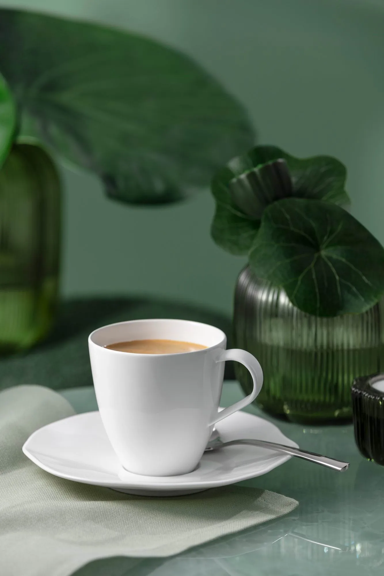 Pura taza con plato, Blanco, 2 piezas Villeroy & Boch