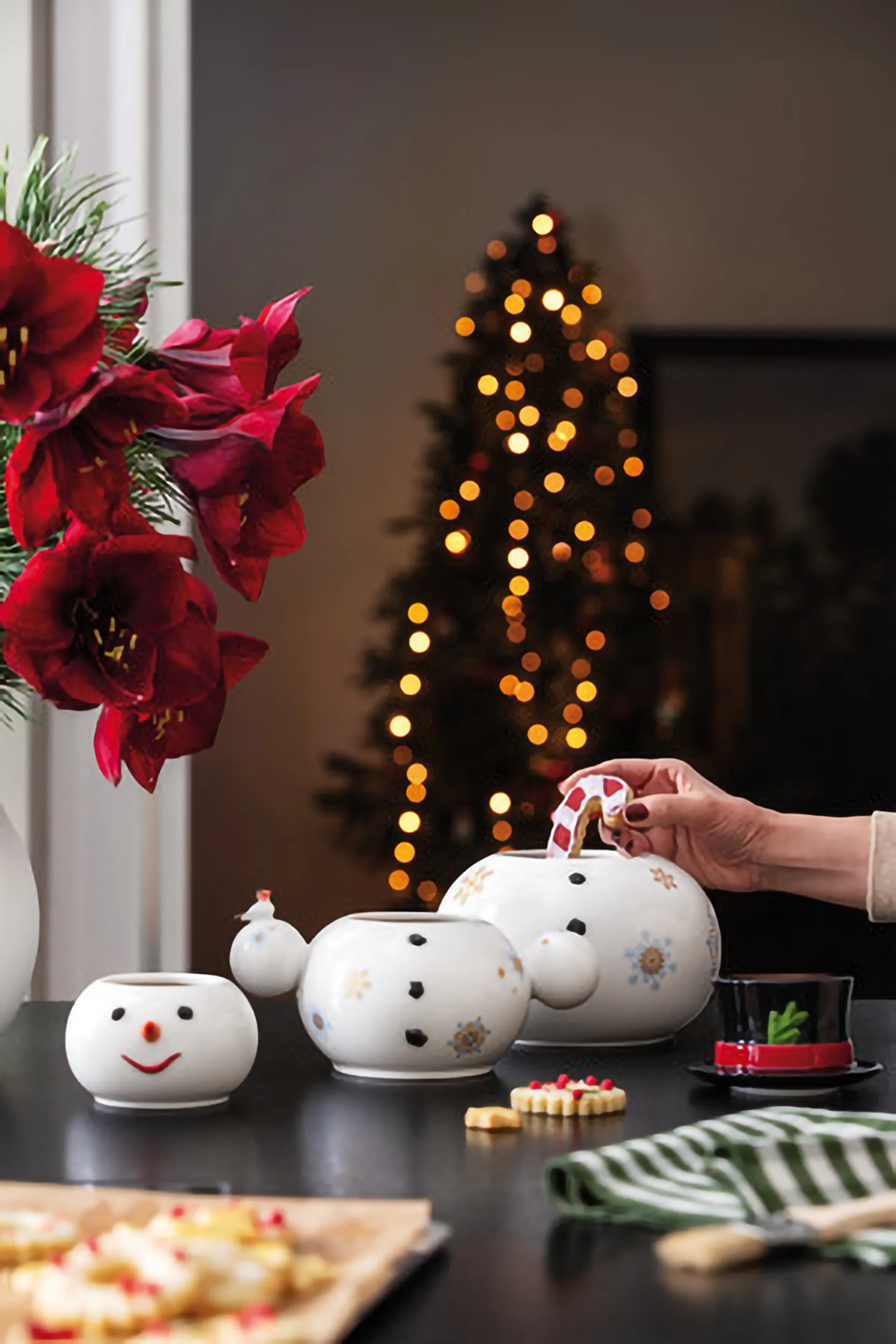 Tarro muñeco de nieve Christmas Toy's Memory 4 piezas, Blanco Villeroy & Boch