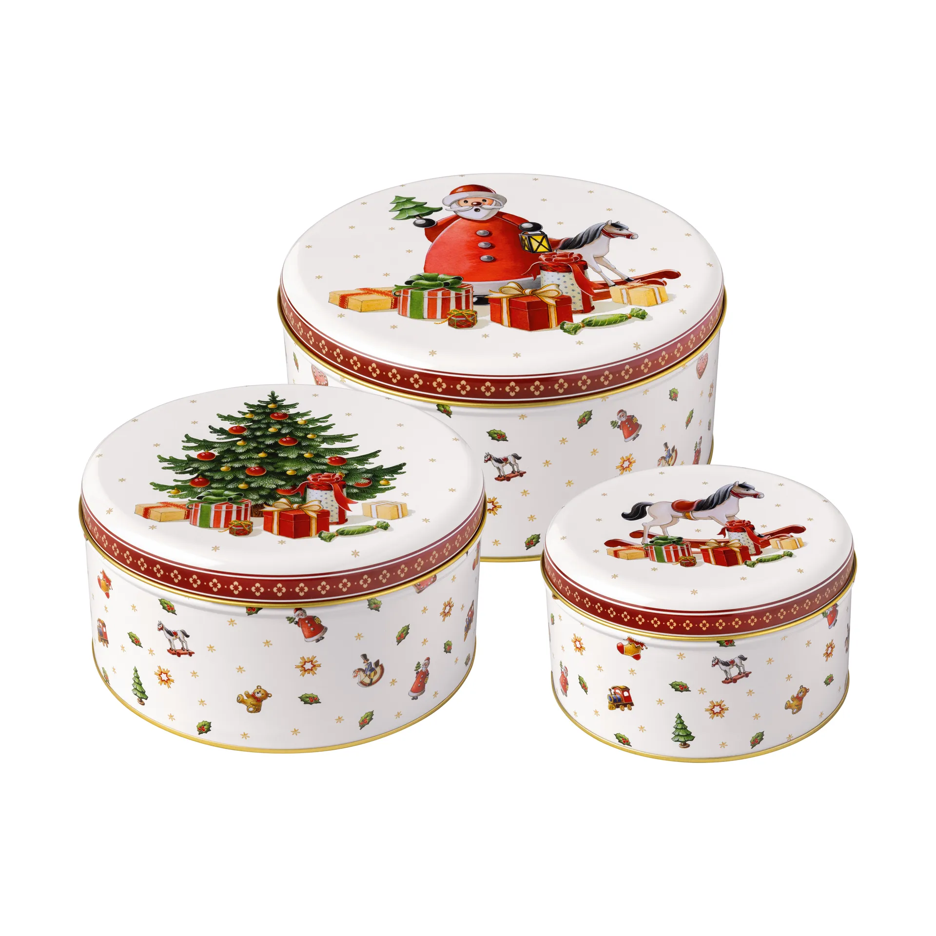 Tarros para galletas Winter Collage Accessories 3-pack, Blanco Villeroy & Boch