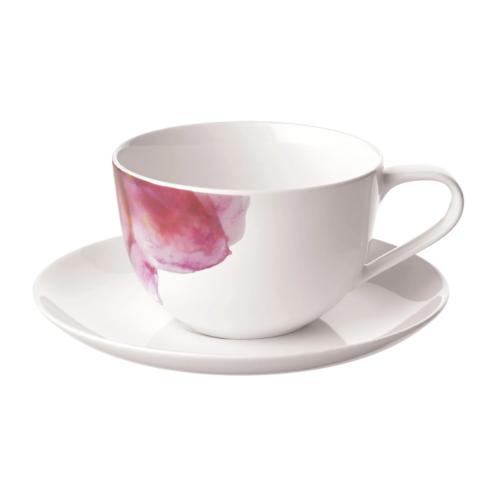 Taza con plato Rose Garden, Blanco Villeroy & Boch