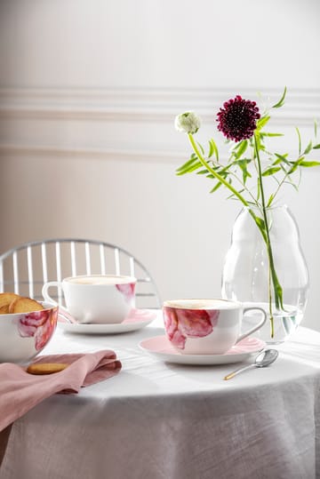 Taza con plato Rose Garden - Rosa-blanco - Villeroy & Boch