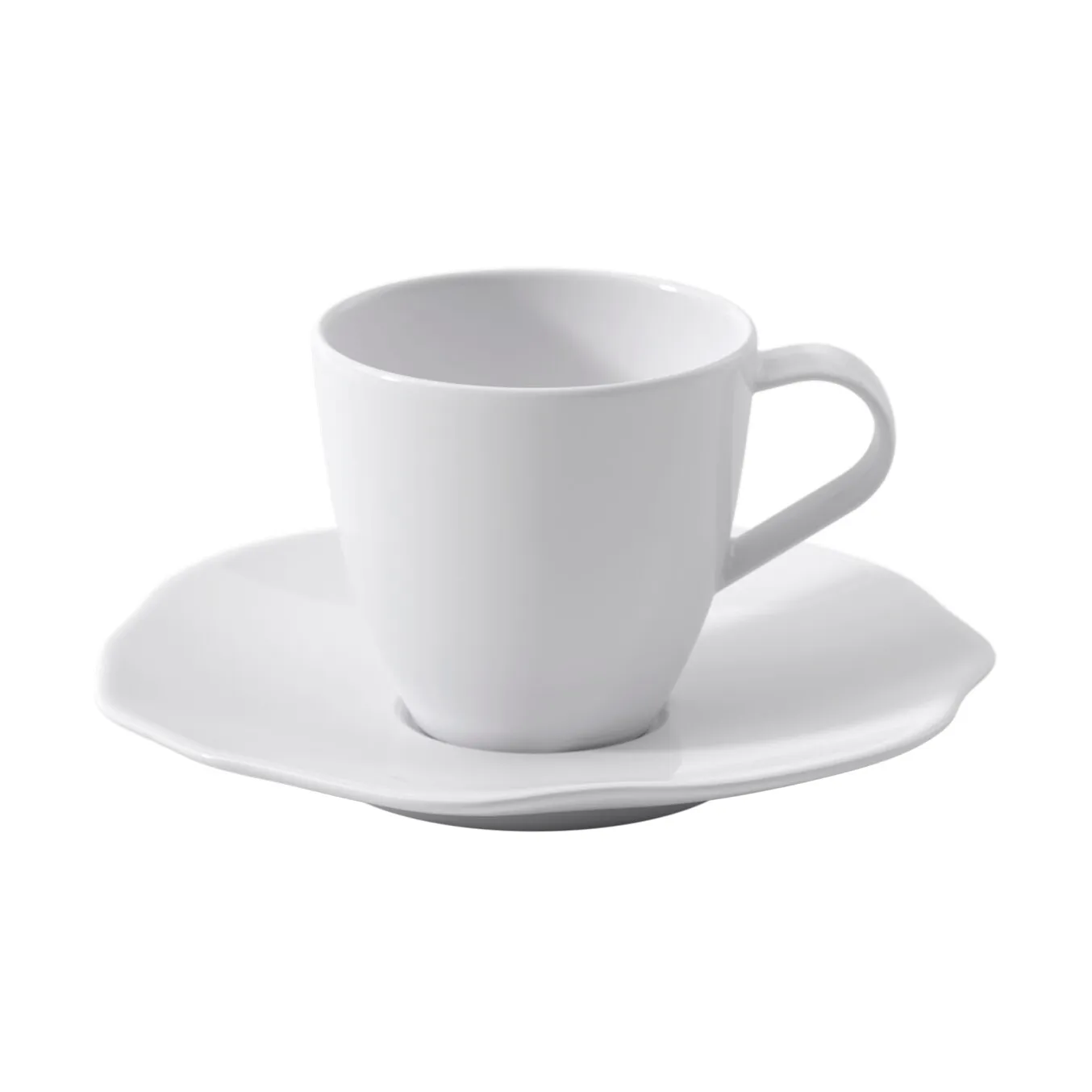 Taza de espresso Pura con plato, Blanco, 2 piezas Villeroy & Boch
