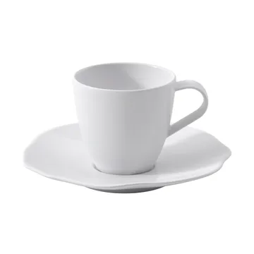 Taza de espresso Pura con plato - Blanco, 2 piezas - Villeroy & Boch