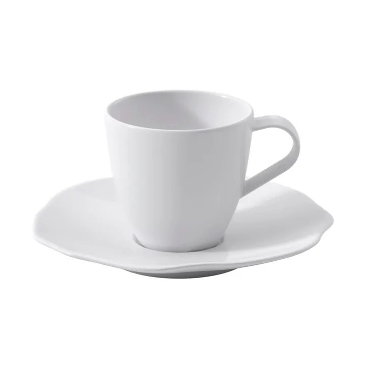 Taza de espresso Pura con plato - Blanco, 2 piezas - Villeroy & Boch