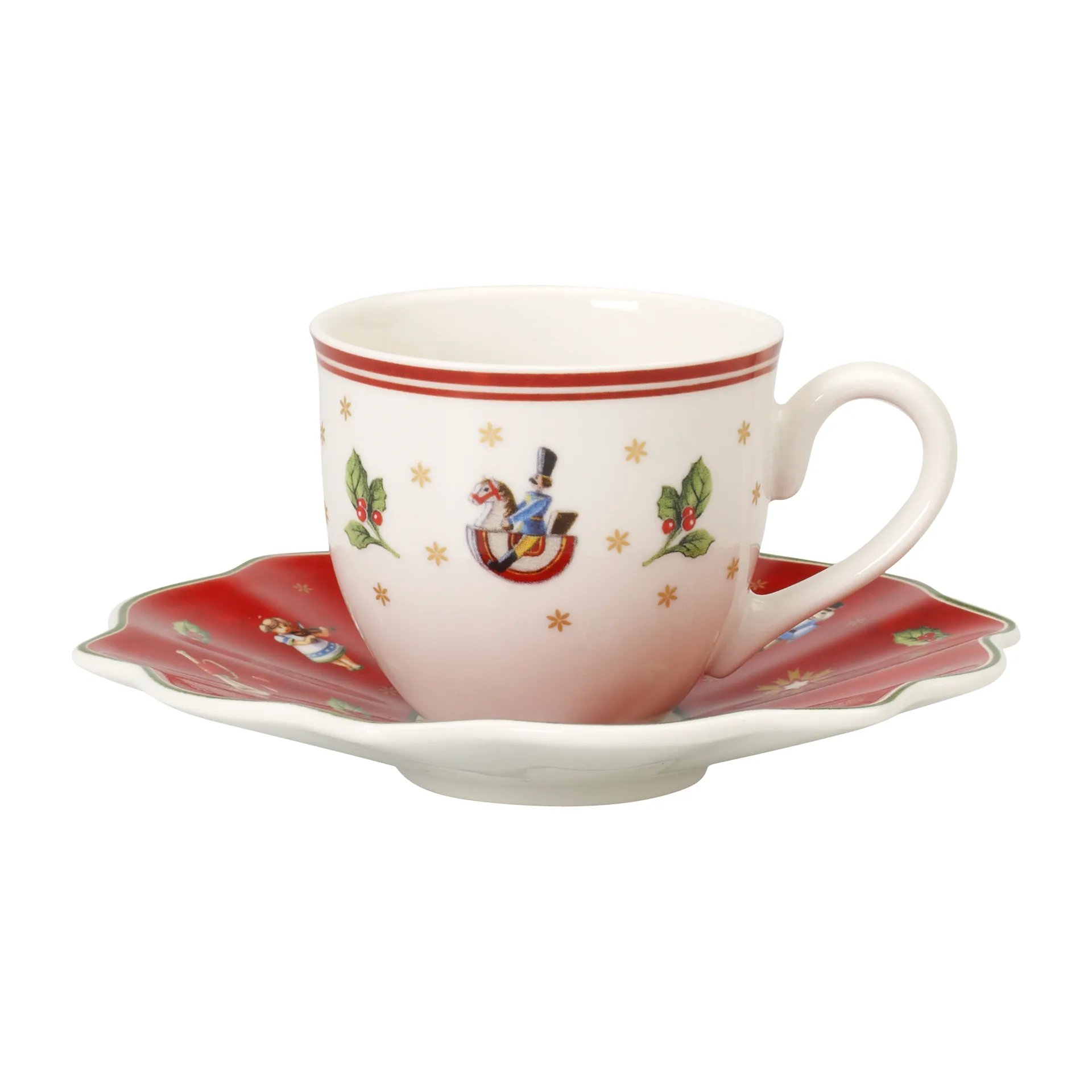 Taza espresso y platillo Toy's Delight, blanco-rojo Villeroy & Boch