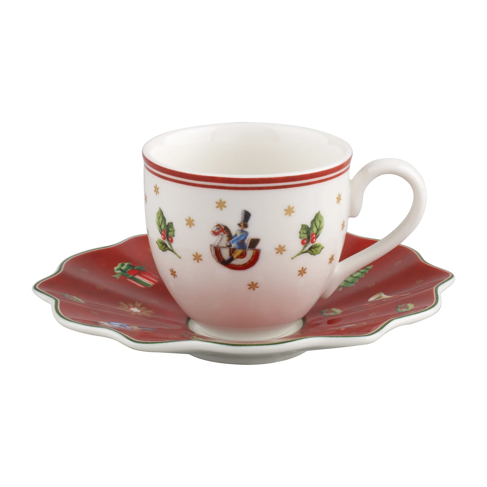 Taza espresso y platillo Toy's Delight, blanco-rojo Villeroy & Boch