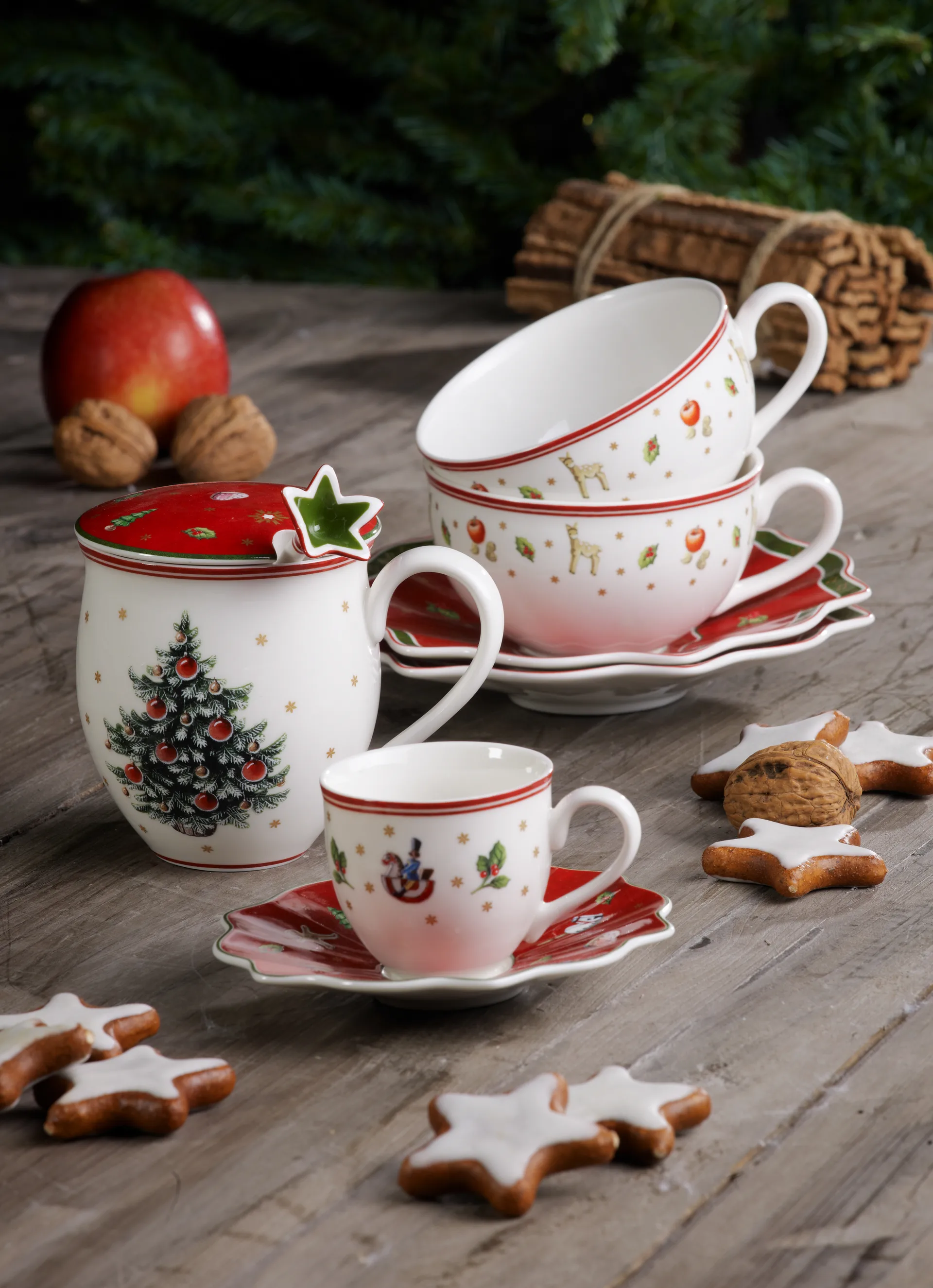 Taza espresso y platillo Toy's Delight, blanco-rojo Villeroy & Boch