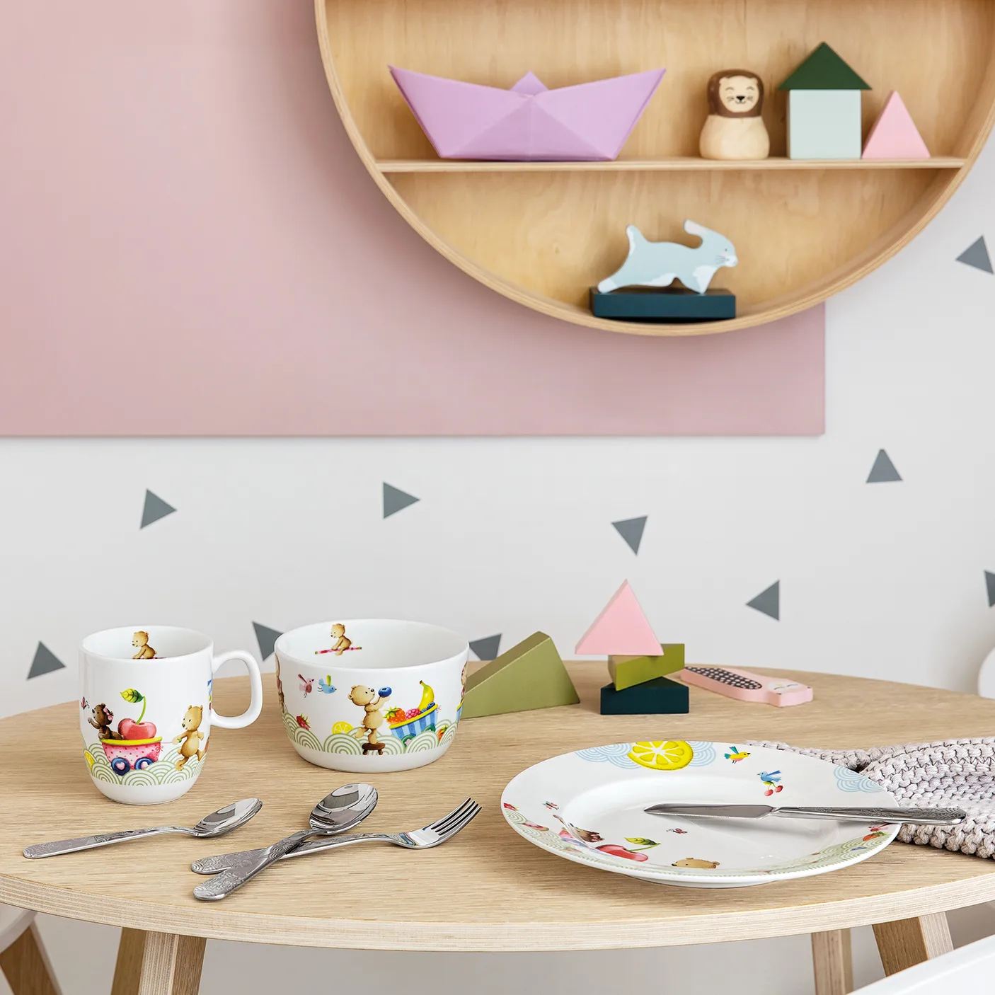 Vajilla infantil y cubiertos Hungry as a Bear, 7 piezas Villeroy & Boch