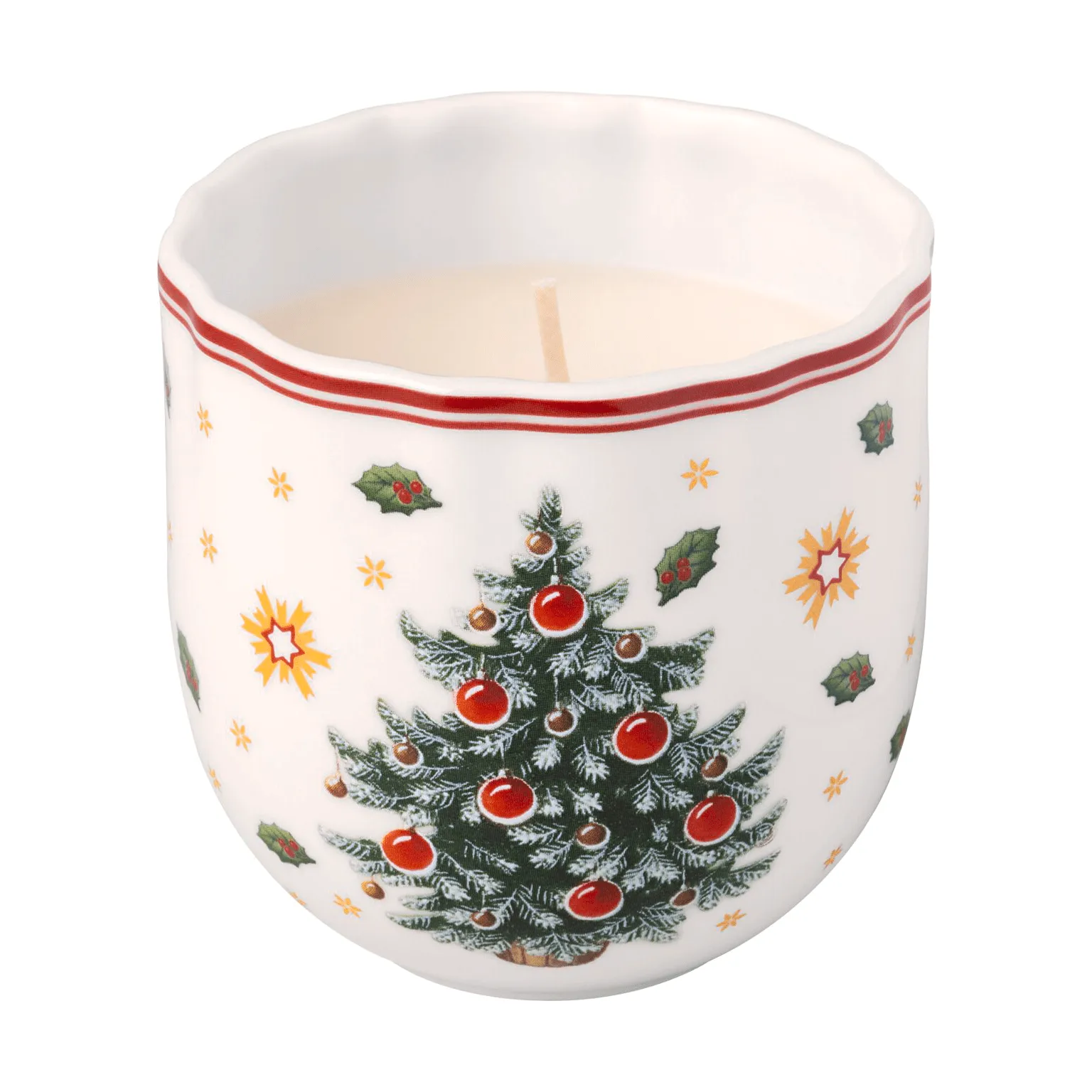Vela aromática Toy's Delight, Blanco-rojo, madera Villeroy & Boch