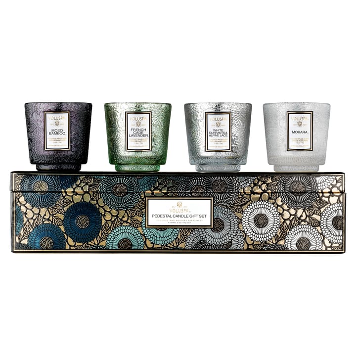 Set de regalo con velas aromáticas Pedestal - 4 piezas - Voluspa