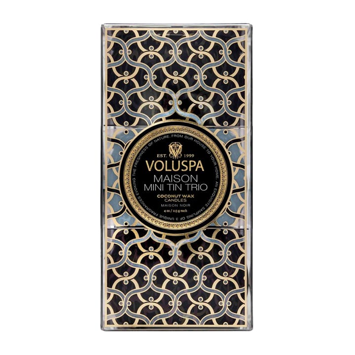Set de regalo Maison Noir Minitin, 3 velas, 2022 Voluspa