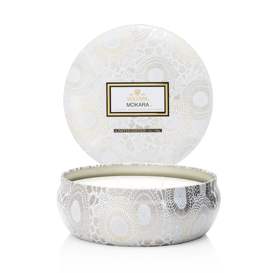 Vela perfumada 3-wick in a tin 60h, Mokara Voluspa