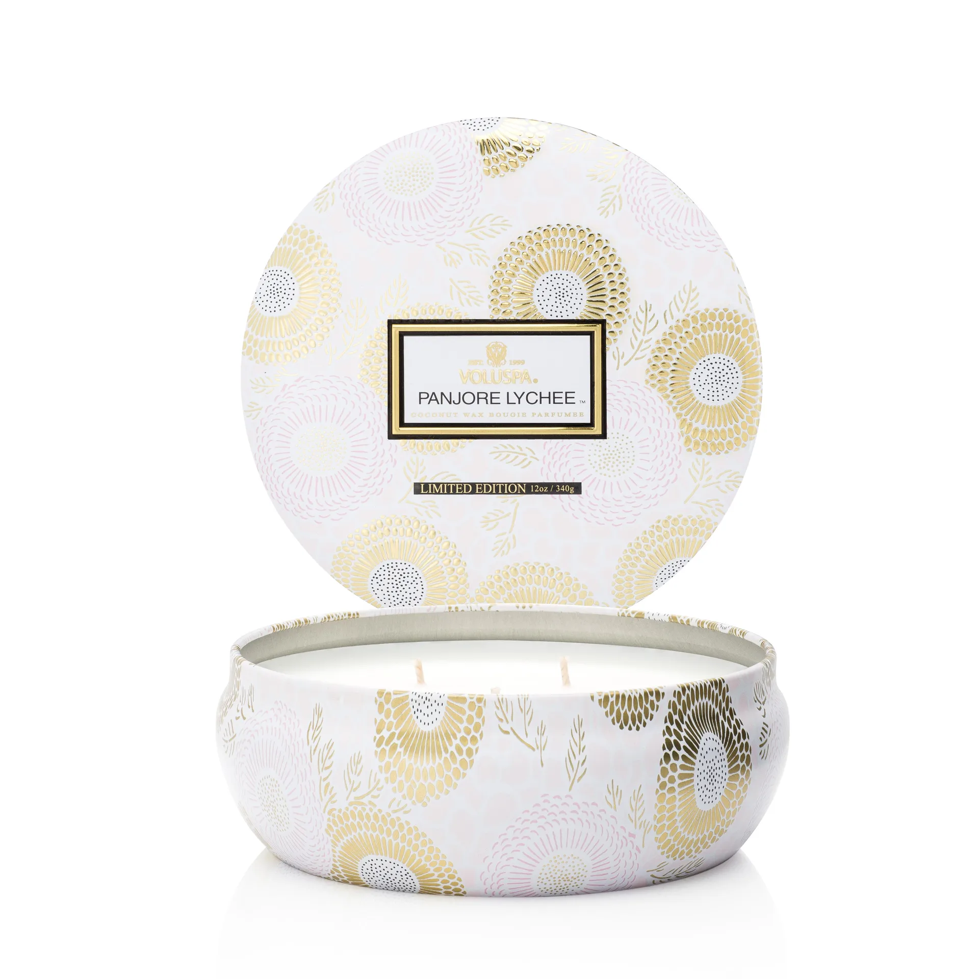 Vela perfumada 3-wick in a tin 60h, Panjore Lychee Voluspa