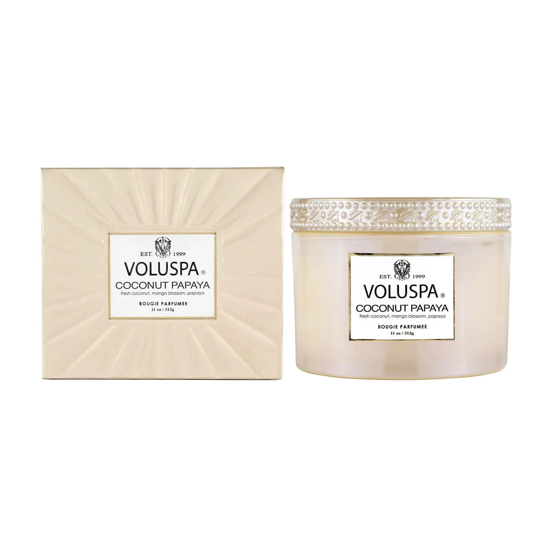 Vela perfumada Boxed Corta Maison 45 horas, Coconut Papaya Voluspa