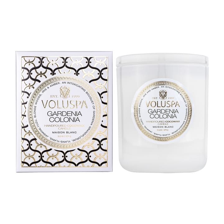 Vela perfumada Classic Maison Blanc 60 horas, Gardenia Colonia Voluspa