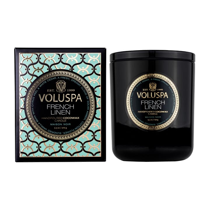 Vela perfumada Classic Maison Noir 60 horas - French Linen - Voluspa