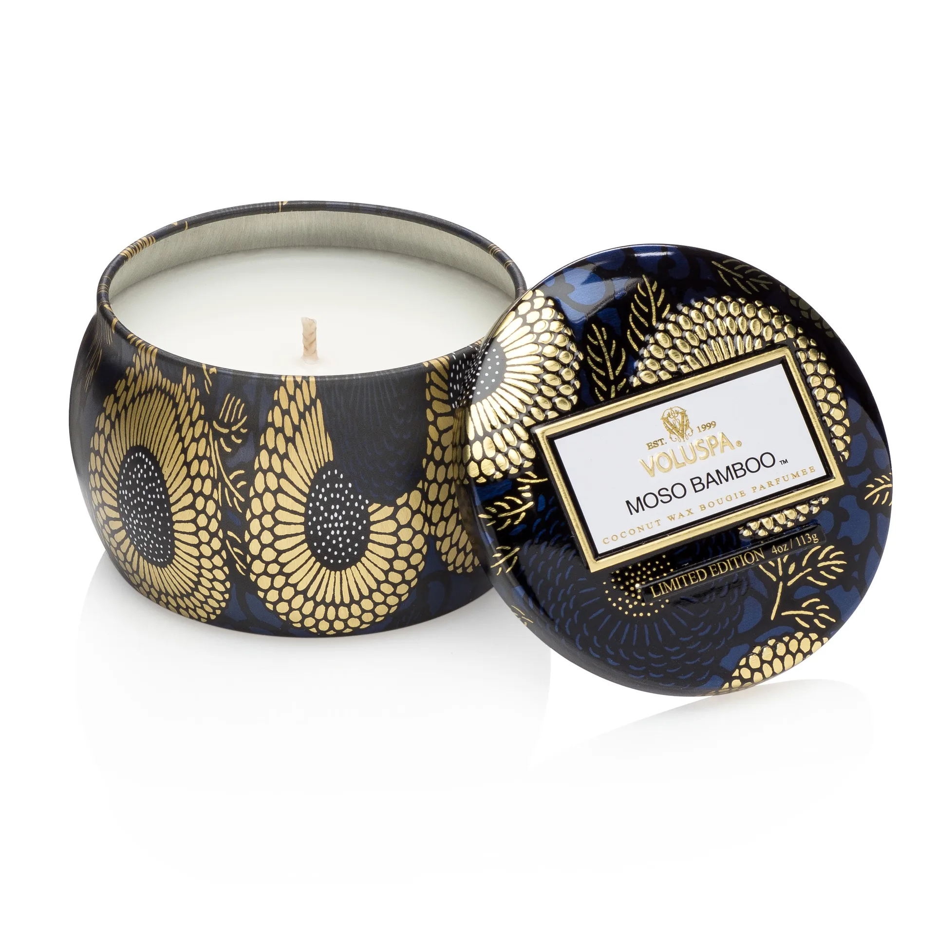 Vela perfumada Decorative Tin 25h, Moso Bamboo Voluspa