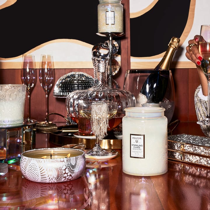 Vela perfumada en bote de cristal 100 horas, Sparkling Cuvée Voluspa
