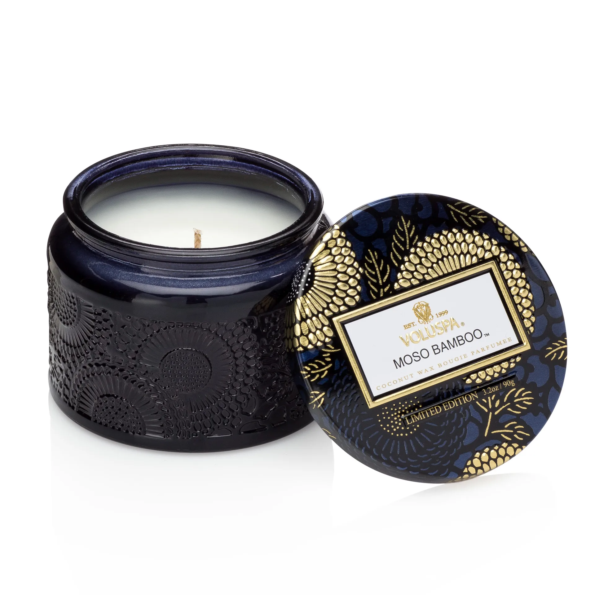 Vela perfumada en bote de cristal 25 horas, Moso Bamboo Voluspa